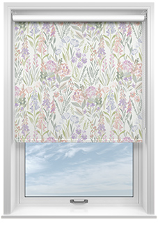 Foxglove Field, Pastel Spring - Roller Blind